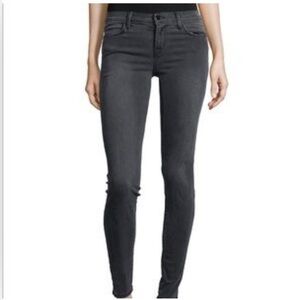 J Brand Super Skinny Photo Ready Jean Night Bird Faded Black 26
